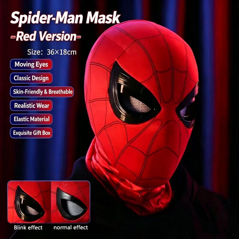 Men'S Accessories Display - Hełm Spider-Mana z ruchomymi oczami, fajny