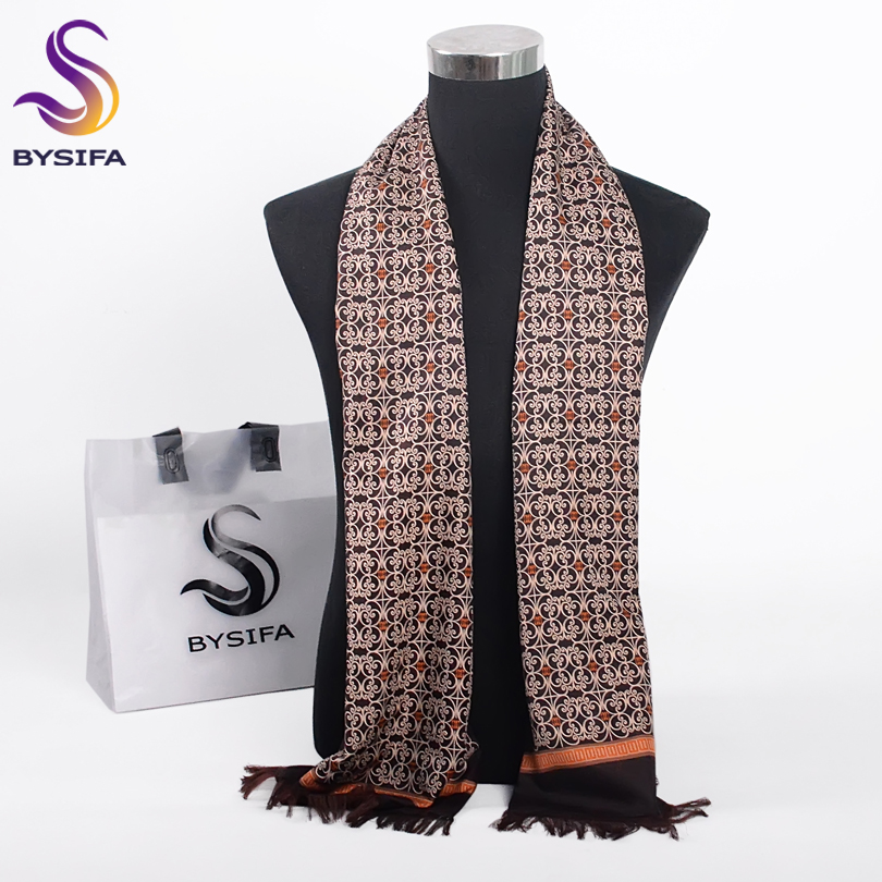 Men Accessories Brands - [BYSIFA] Zimowa kawa złota męska szaliki