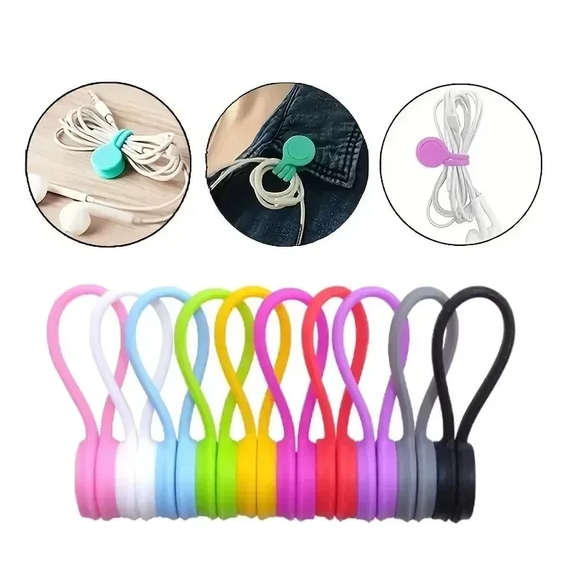 Tie Clip Set - 5/3/1 szt. Silikonowe magnetyczne opaski na