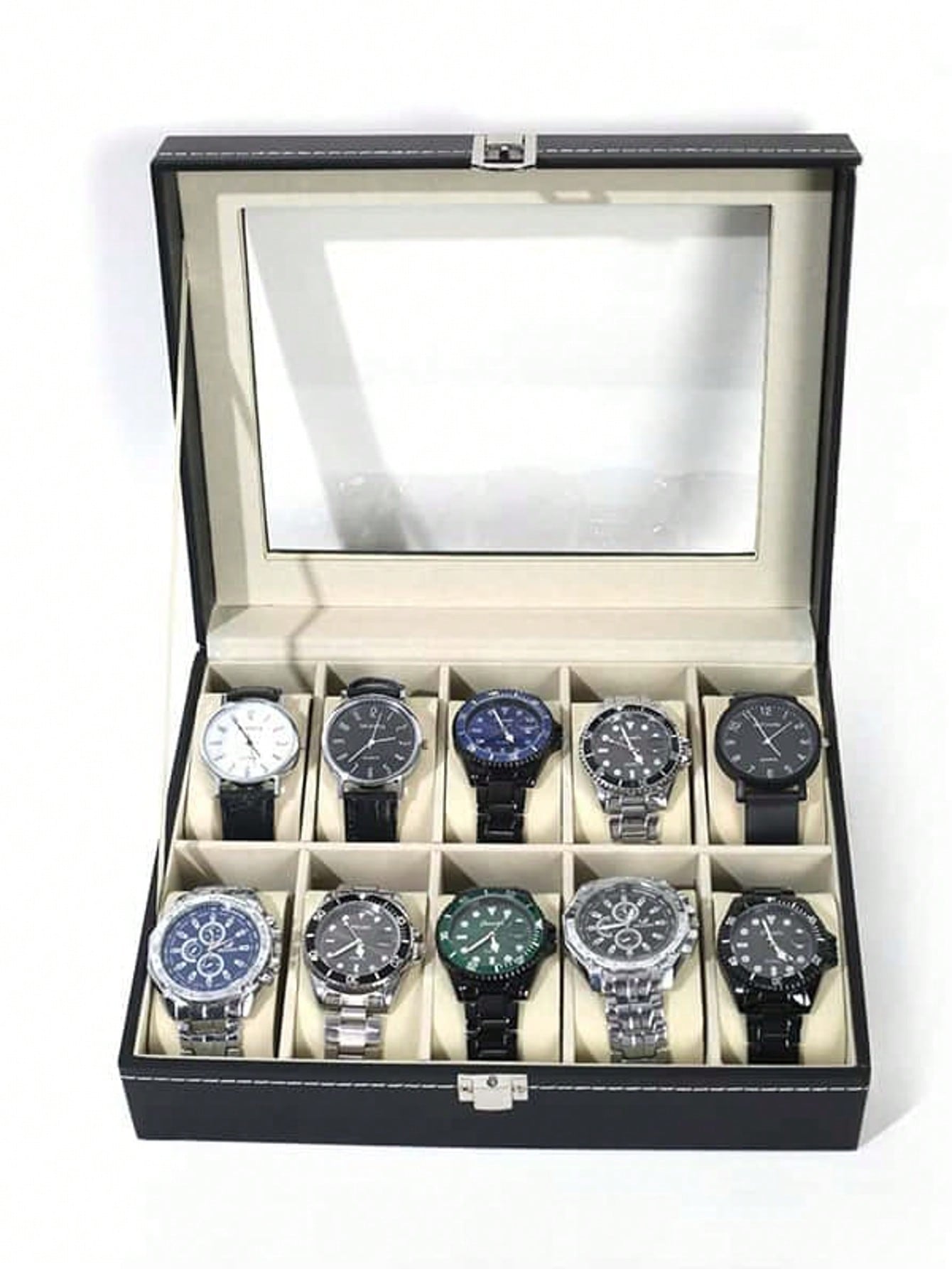 Skórzane pudełko na zegarki z  – Men Accessories Organiser recenzja i cena