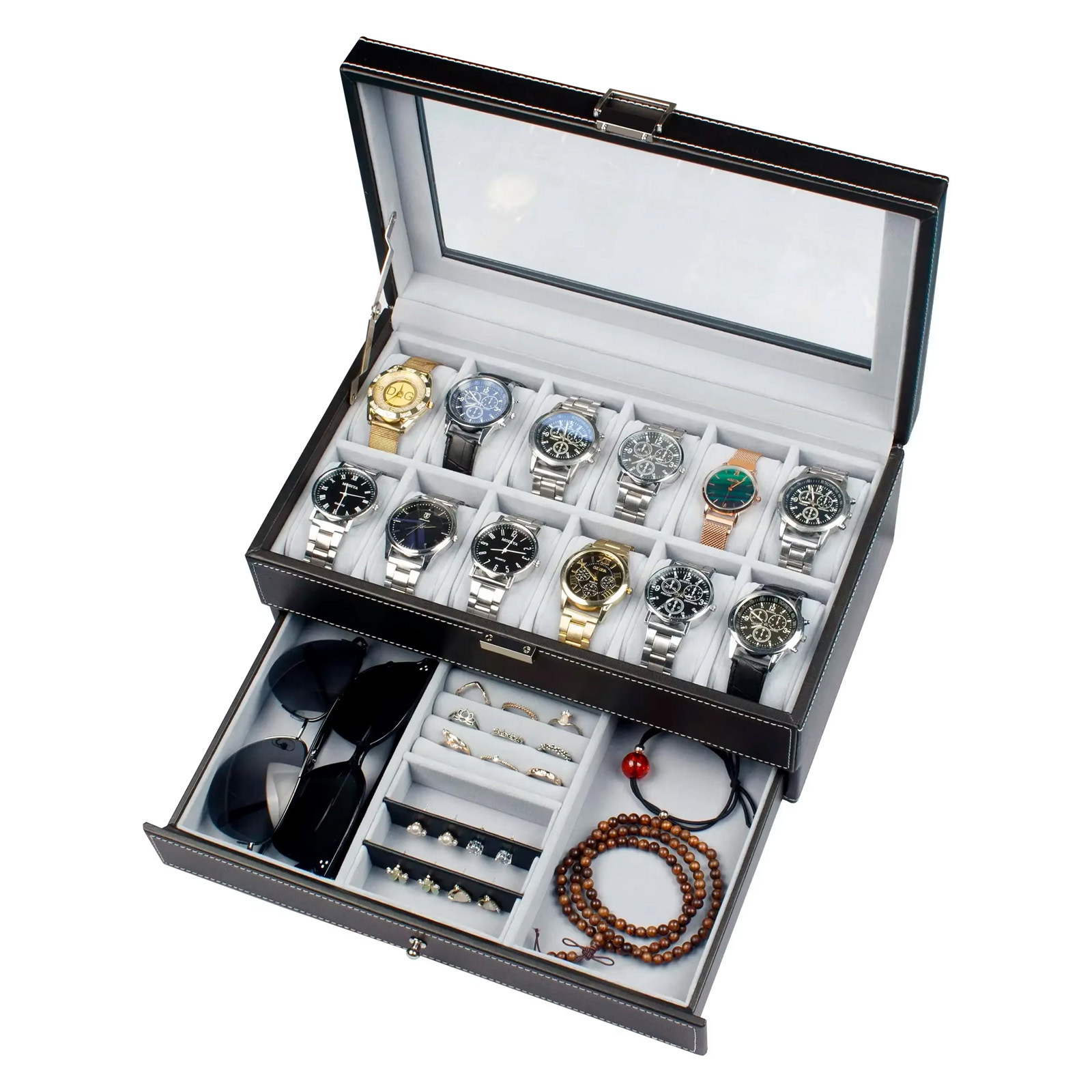 Nowe skórzane pudełka na zegar – Men Accessories Organiser recenzja i cena